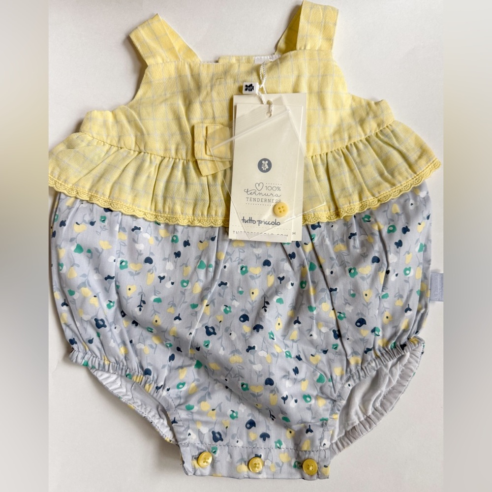 Tutto piccolo designer floral bubble romper
